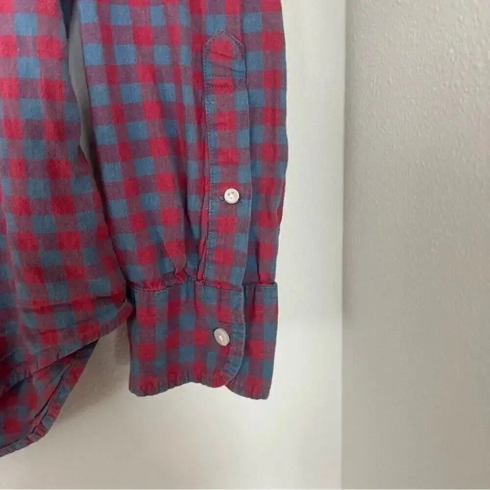 J. Crew Stretch Secret Wash Shirt In Organic Cotton Gingham